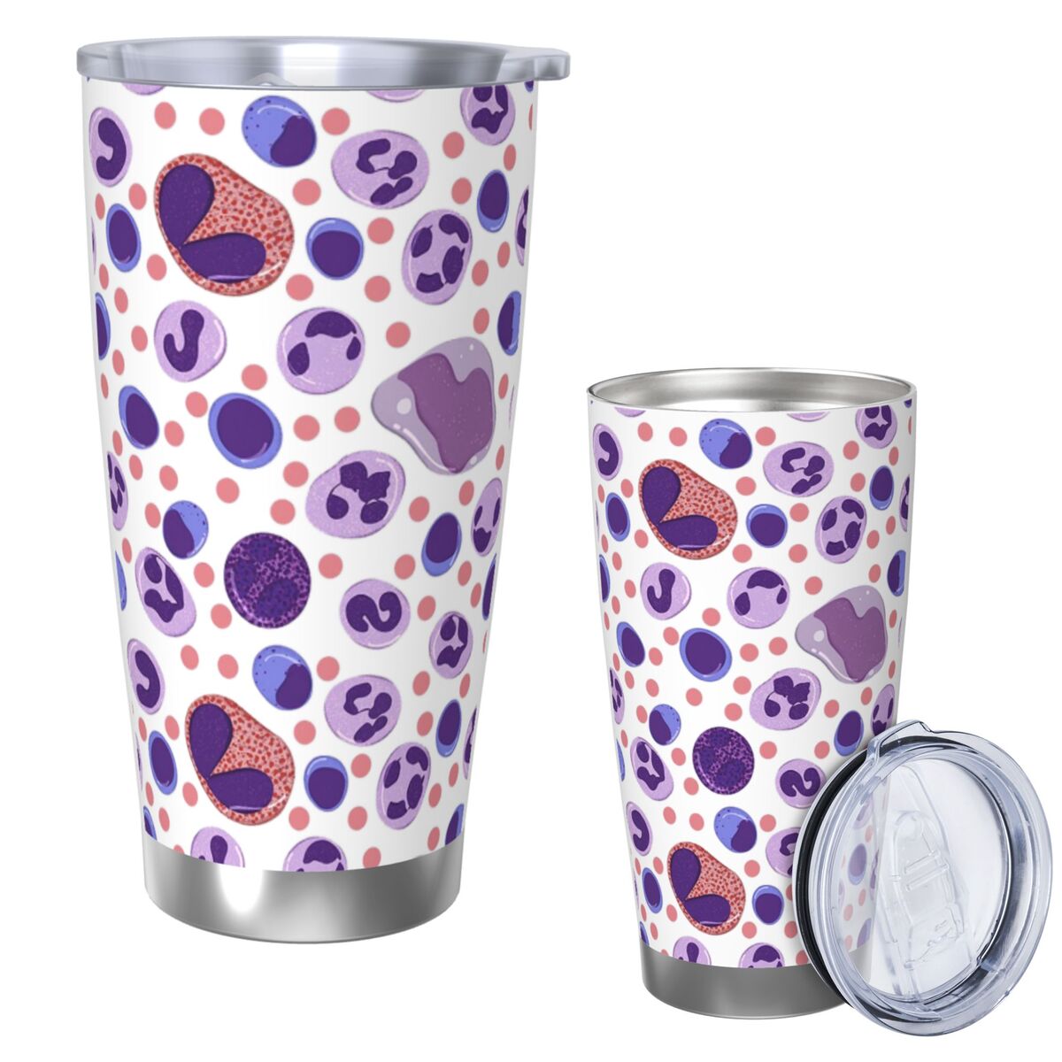 Tumbler 20Oz White - Grande padrão de células sanguíneas brancas