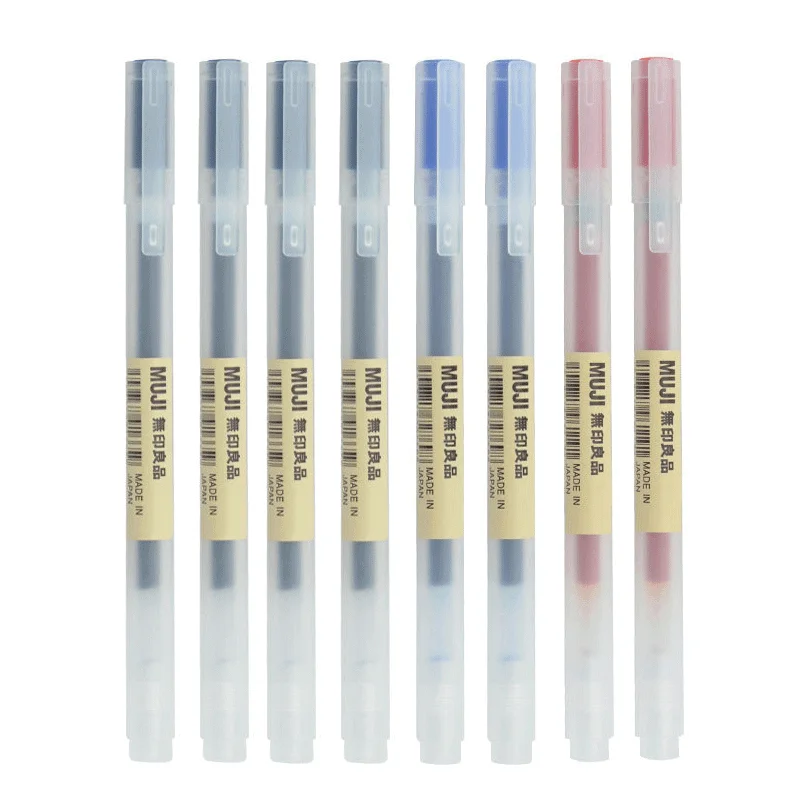 Muji Stationery Gel Pen - 6/8 Pçs/set Kawaii MUJIs Caneta Gel