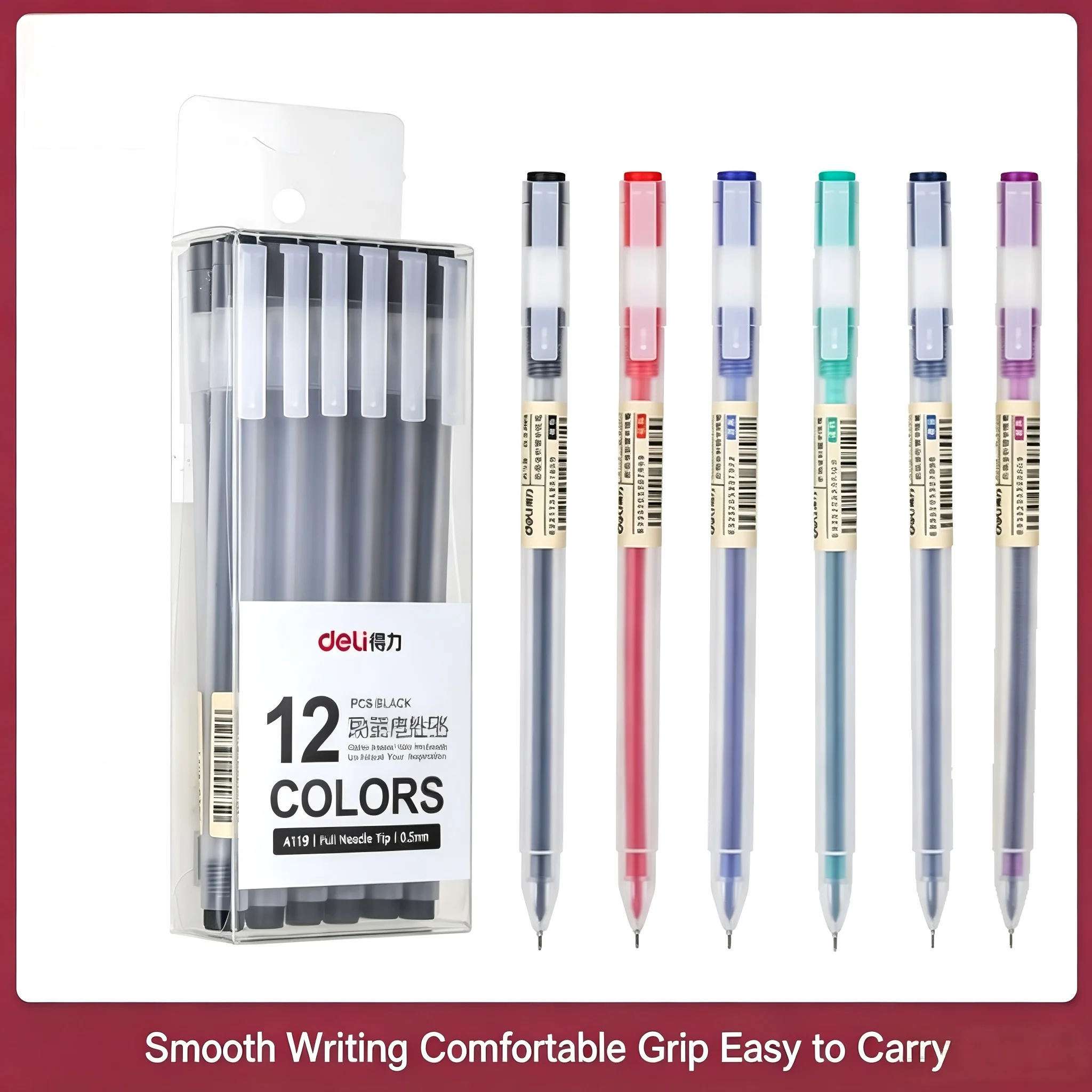 Muji Stationery Gel Pen - Canetas Gel Pretas A119 0.5mm com