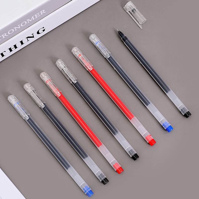 Muji Stationery Gel Pen - 0.5mm grande capacidade preto/vermelho/azul tinta estilo
