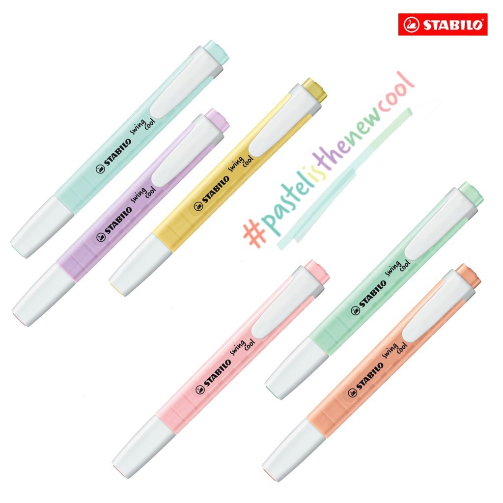 Stabilo Marker Swing Cool - Caneta iluminadora pastel legal STABILO Swing