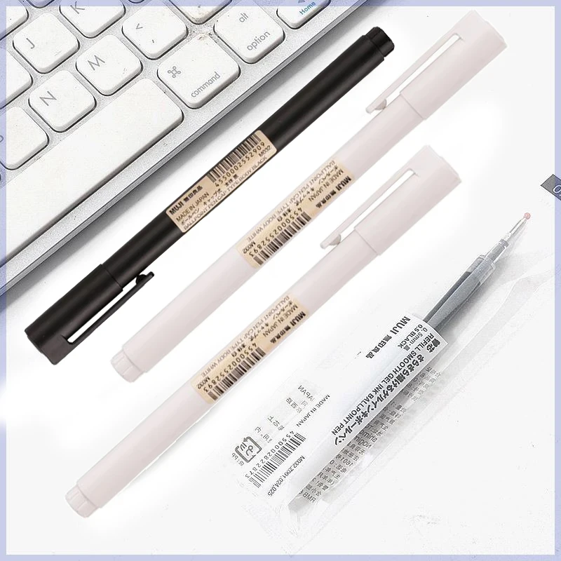 Caneta gel preta/branca de 0.5 - Muji Stationery Gel Pen avaliação e preço