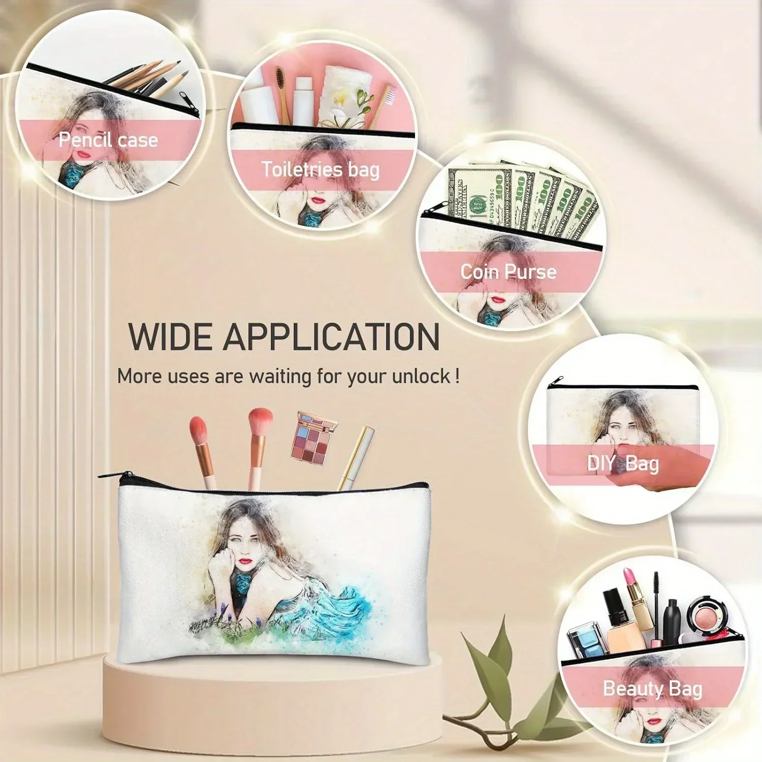 20pcs sacos de maquiagem em br - Tote Bag Sublimation avaliação e preço