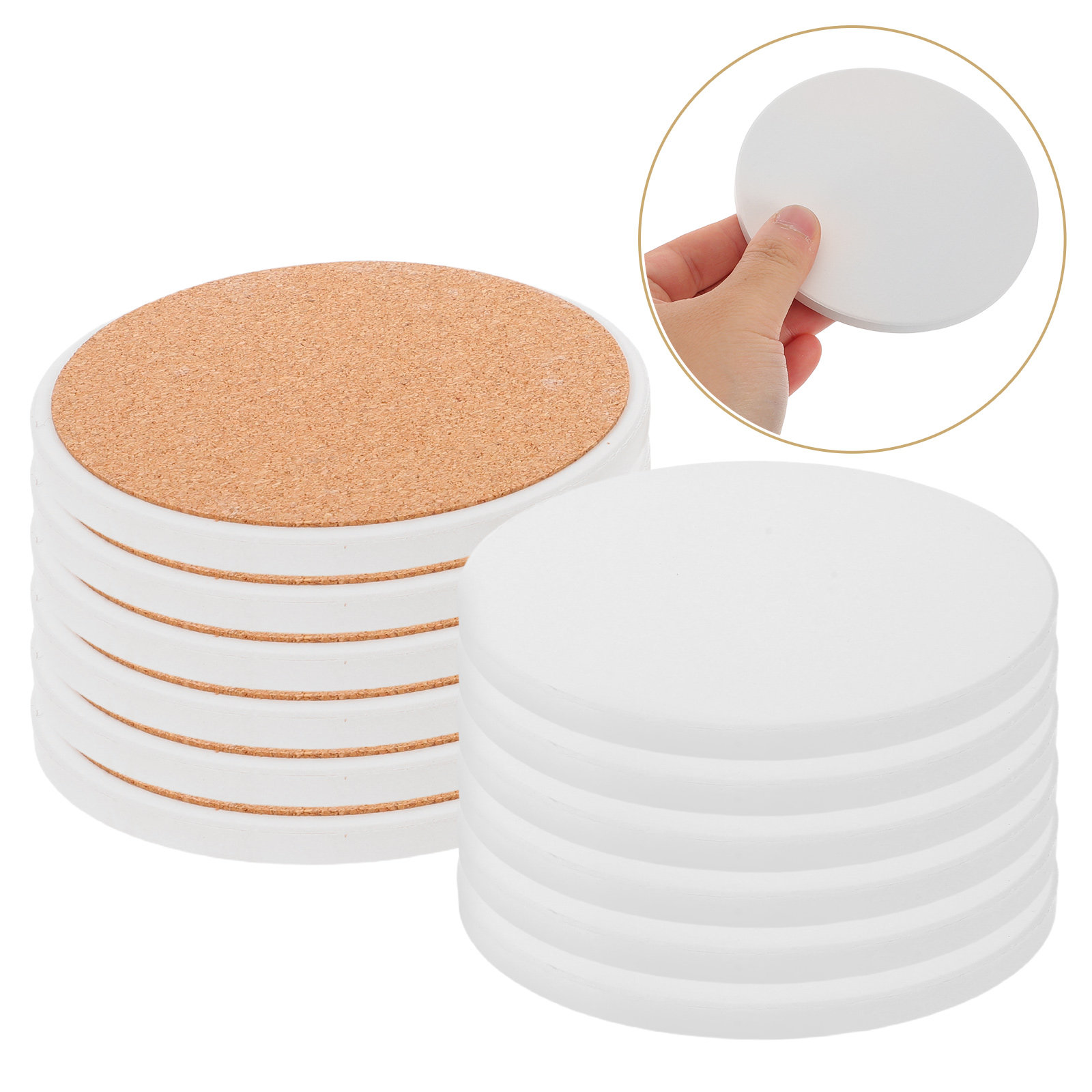 12 Peças de Porta-Copos de Cer - Ceramic Tile Blank avaliação e preço