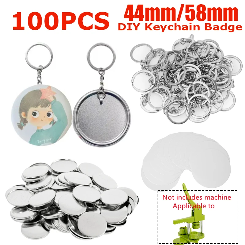 100 peças de botão de plástico - Button Badge Blank avaliação e preço