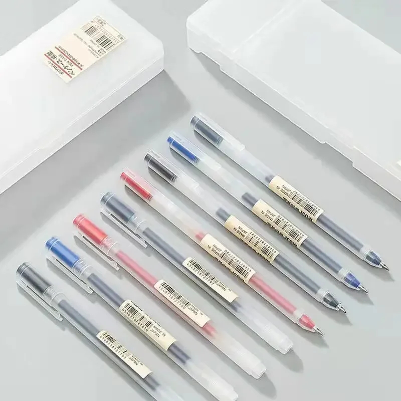 3-6 pçs kawaii gel caneta pret - Muji Stationery Gel Pen avaliação e preço