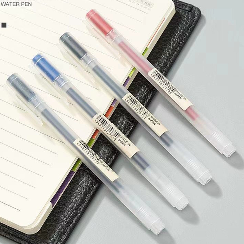 3-6 pçs kawaii gel caneta pret - Muji Stationery Gel Pen avaliação e preço