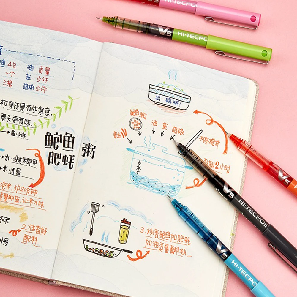 3 pçs japão piloto gel canetas - Pilot Pen V5 avaliação e preço