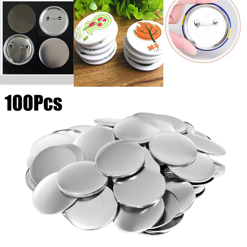 100 Peças de Bases para Crachá - Button Badge Blank avaliação e preço