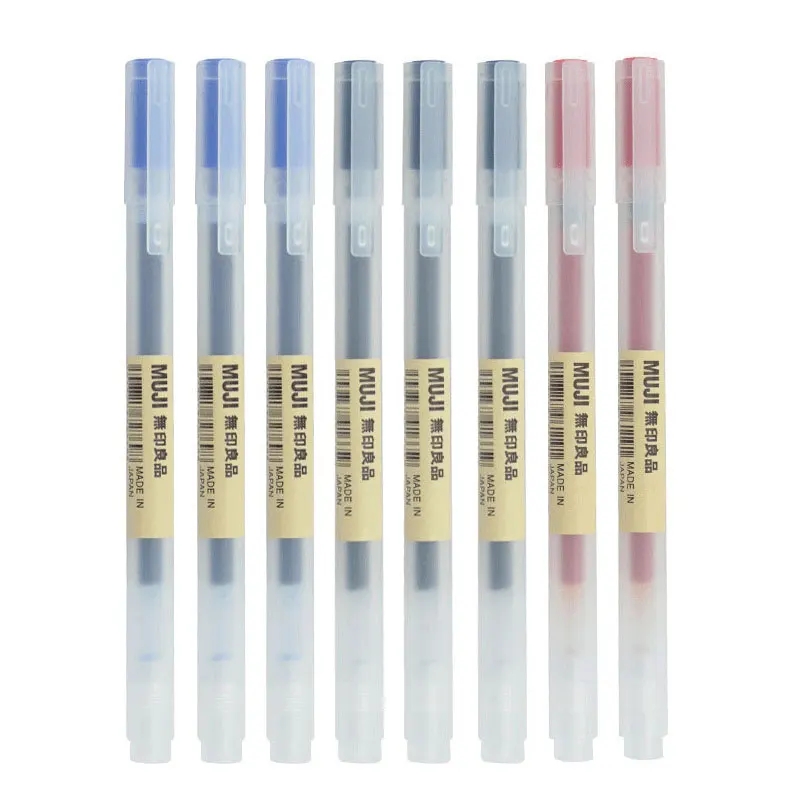 3-6 Pçs/set 0.38mm Kawaii MUJI - Muji Stationery Gel Pen avaliação e preço