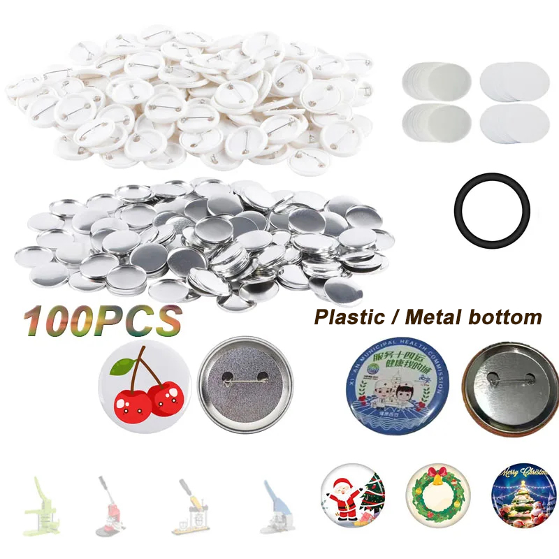 100 peças de botão em branco q - Button Badge Blank avaliação e preço
