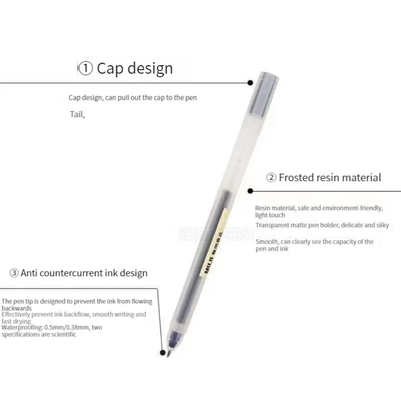 6/8 Pçs/set MUJIs Caneta Gel P - Muji Stationery Gel Pen avaliação e preço