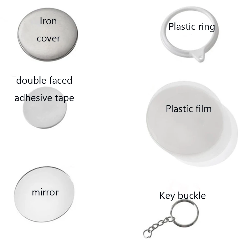 Novo 100 pçs chaveiro espelho  - Button Badge Blank avaliação e preço
