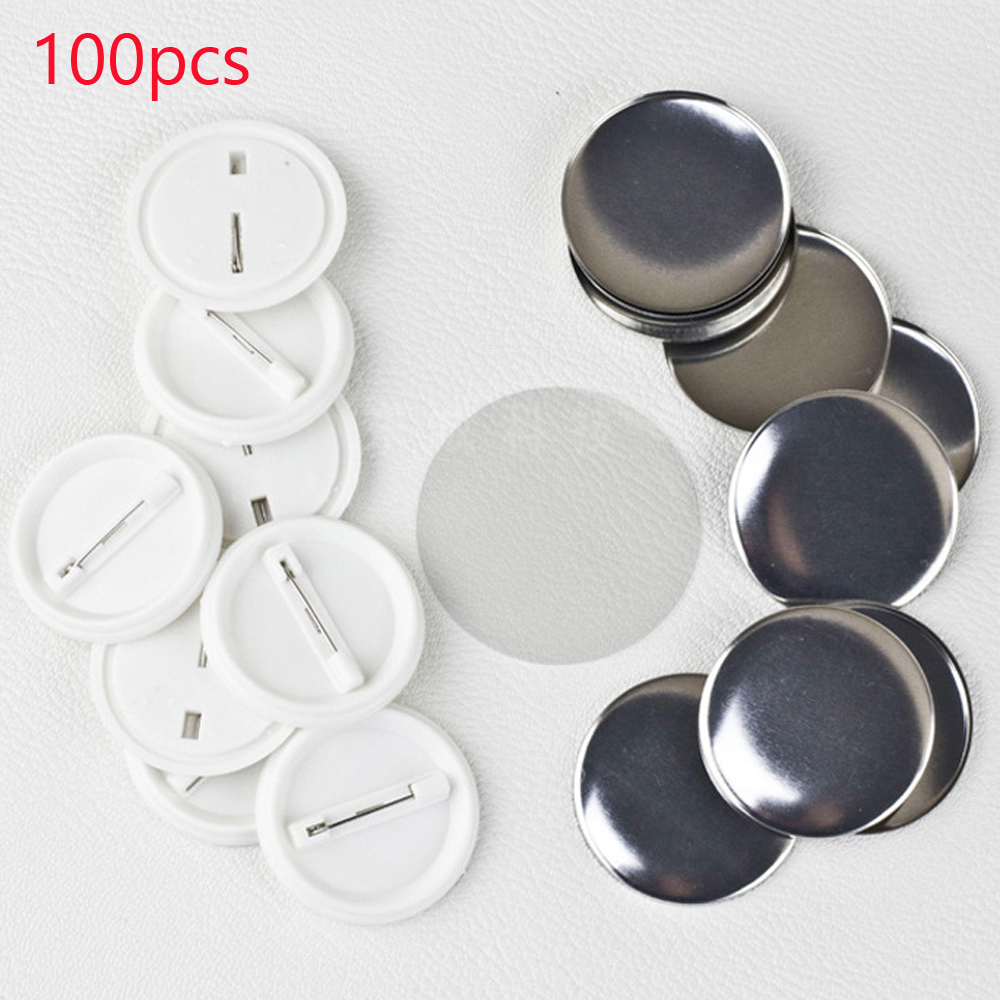 100 Pçs/set Plástico Fornecime - Button Badge Blank avaliação e preço